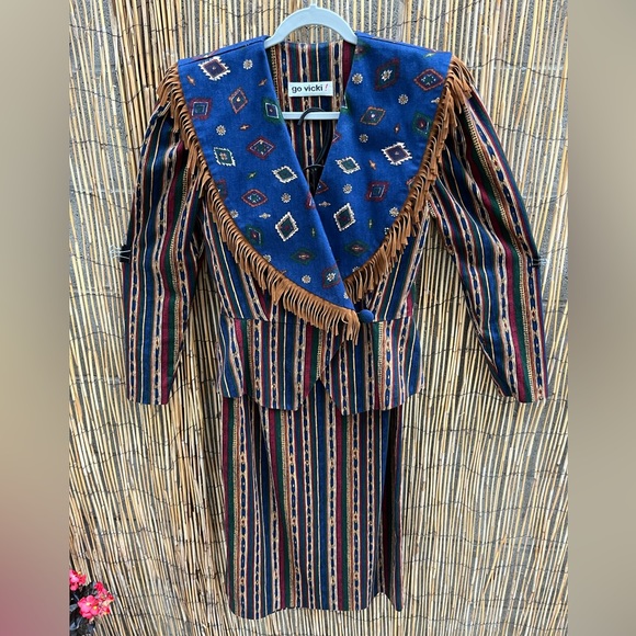 Vintage 1980’s Avant-Garde Western Skirt Set - Picture 1 of 10